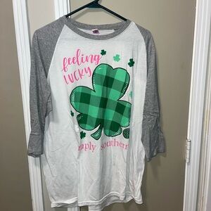 Simply Southern Long Sleeve Gray and Green Tees